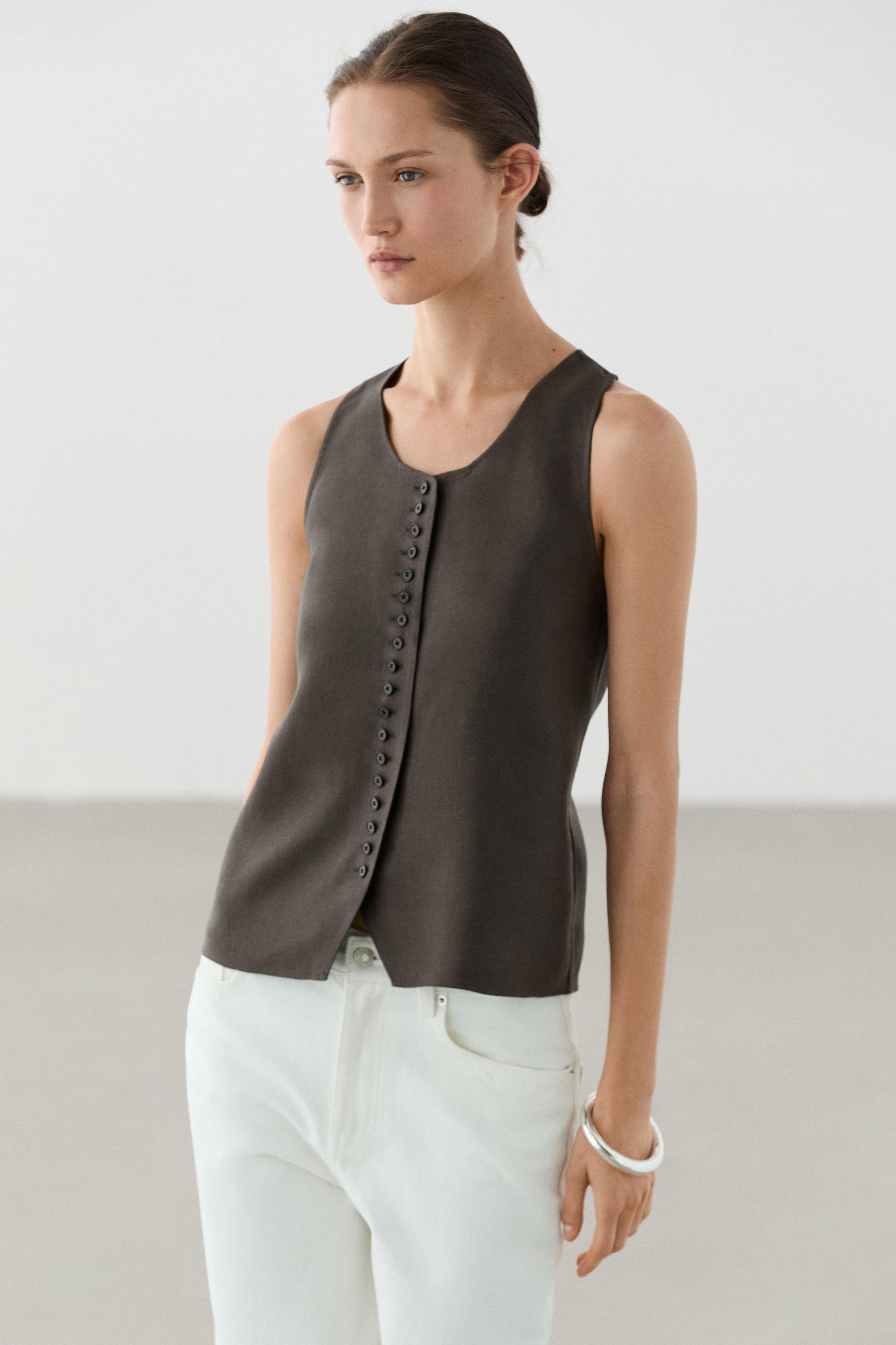 100% linen vest
